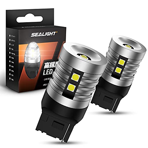 SEALIGHT t20 led 󥰥 Хå  3000롼 25W ָб ۥ磻 Хå饤 ǿ3030SMD t20 ԥ㤤 󥻥顼¢  7440 ̵ 6500K DC12V 50000ְʾ̿ (2) 2ǯݾ