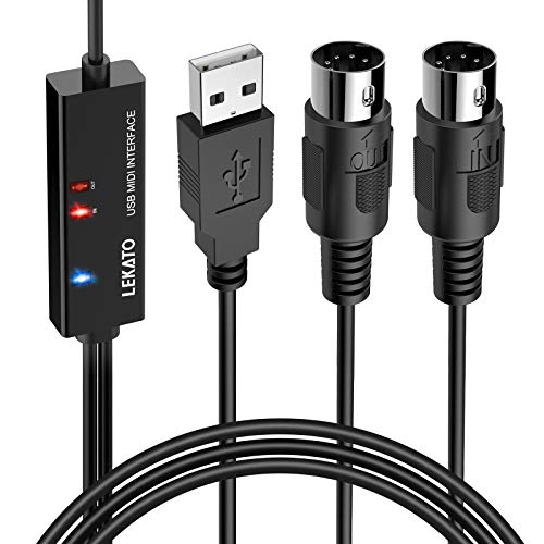 MIDIP[u USB C^[tF[X P[uL[{[h 5PIN-DIN dqyPC ȒPڑ MIDI ϊP[u ` 1.98M (X^C1) (USBiubNj)