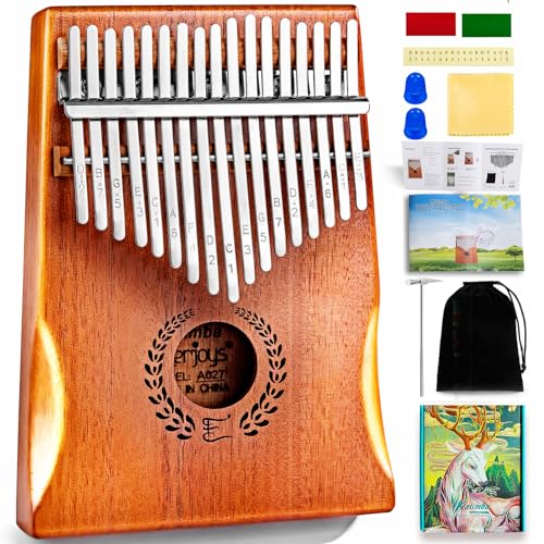 カリンバ 17 キー マホガニー チューニング 初心者向けの楽器セット付き親指ピアノ kalimba 子供 大人へのギフト all in one kit