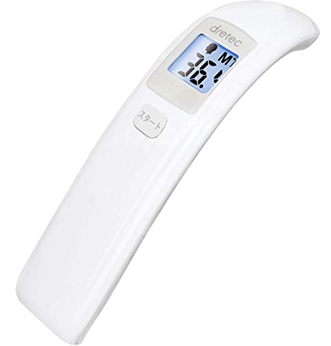 dretec(ドリテック) 非接触体温計 医療機器認証取得 日本メーカー 体温計 赤ちゃん 非接触 1秒測定・バックライト付 ホワイト 使用環境温度10～40℃ TO-401