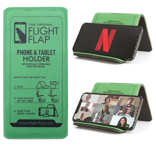 Flight Flap Phone & Tablet Holder, Designed for Air Travel - Flying, Traveling, in-Flight Stand for iPhone, Android and Kindle Mobile Devices (Original)