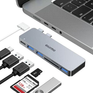 GIISSMO Macbook ϥ Macbook Air ϥ M2 Macbook Pro USB Type C ϥ 6-IN-2 USB-C ϥ () PDťݡ USB3.0ݡ SD/Micro SDɥ꡼ ľޤ M1 M2 M3 åб å ڡ졼