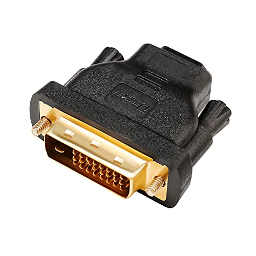 商品情報商品の説明双方向DVI 24pin オス⇔HDMI メス、便利な変換アダプター！ DVI出力に対応したPCや映像機器と、HDMI入力に対応したテレビやレコーダ等を接続できるようになります。 また、HDMIからDVI-D(24+1pin)への逆変換も行えますので、HDMI出力された映像をPC用モニターへ映し出す事も可能です。 特別な設定や電源などは不要。各端子への接続のみで、1920x1200および1080p（フルHD）の高画質映像を出力することできます。 端子部分には錆に強く信号減衰の少ない金メッキプラグを採用しており、画質の劣化を抑えています。 仕様： HDMI入出力端子：HDMI 19ピンタイプA（メス） DVI入出力端子：DVI-D 24ピン(DVI-I 29ピン互換)（オス） 金メッキ処理：金メッキコネクタ、金メッキピン 対応解像度：1920x1200および1080p（フルHD） 対応機種：HDMI端子とDVI端子を持つDVDレコーダー、HDレコーダー、液晶テレビ、プラズマテレビ、プロジェクターなど パッケージ内容：1個入りのHDMI DVI-D変換アダプター主な仕様 双方向HDMIメス⇔DVI-D 24pinオスアダプタ。HDMI入力-DVI出力、DVI出力-HDMI入力の両方に使用可能です。brDVI (24 + 1 pin)オスコネクタ端は、DVI (24 + 1)メスコネクタとDVI (24 + 5)メスコネクタの接続をサポートします。(必ずご使用の機器のコネクタ仕様をご確認ください。)br最大1920x1200および1080p（フルHD）のビデオ解像度をサポートします。DVI出力をHDMI入力に送信する場合、音声を別途送信する必要があります。br対応機種：HDMI端子とDVI端子を持つDVDレコーダー、HDレコーダー、液晶テレビ、プラズマテレビ、プロジェクターなどbrサビにも強く、経年変化による信号劣化の心配が少ない金メッキ処理のコネクタシェルとピン（コンタクト）を使用しています。また、固定ネジ付きのコネクターが接続時の安全性と安定性が保証します。