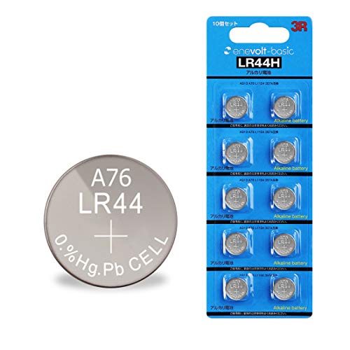enevolt basic ボタン電池 LR44 H 130mAh 1.5V アルカリボタン電池 3R SYSTEMS 10個セット