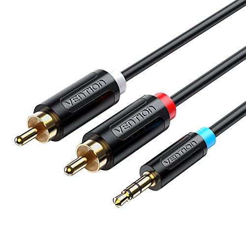 VENTION RCA 3.5mm 変換 オーディオケーブル AVセレクタ 赤白ケーブル ミニコンポ アンプPC iPhone Android 端末 車載 AUX オーディオ 等対応 AVケーブル (0.5m / BCLBD)