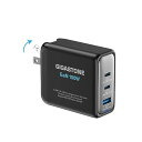 Gigastone PD PPS充電器 合計出力100W 3ポート 窒化ガリウムGaN採用 USB C急速充電器 PSE認証済み/PD対応/PPS規格対応 折り畳み式MacBook Pro MacBook Air Dell XPS iPad Pro iPad Galaxy S23/S22 iPhone 15/14/13/12/11 Pixelに対応