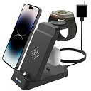 COCIVIVRE [dX^h 3in1 Compatible with iPhone14/13/12/11/X/8 Apple watch ultra 2/Series 9/8/7/6/SE Airpods1/2/3/Pro iphone airpods apple watch [dX^h AbvEHb` [d }[d u[d 18W QC3.0 A_v^[t (ubN)