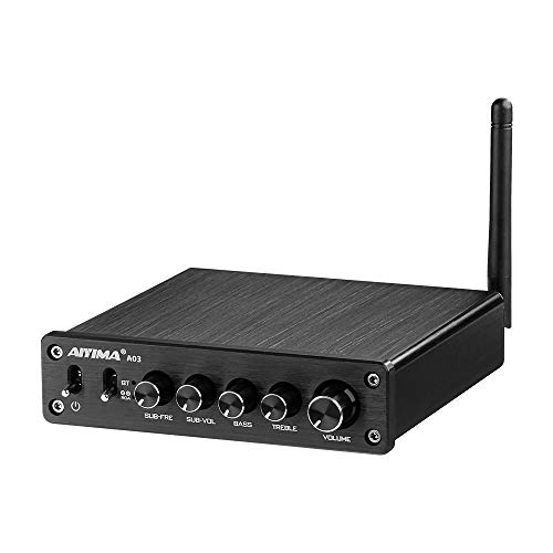 AIYIMA A03 TPA3116サブウーファーBluetoothアンプHiFi TPA3116D2 2.1チャンネルデジタルオーディオアンプ50W 2 100W DC12-24V