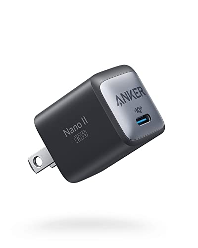 Anker 711 Charger (Nano II 30W) (充電器 USB-C)【独自技術Anker GaN II採用/USB PD 対応/PSE技術基準適合】MacBook USB PD 対応 Windows PC iPad iPhone Galaxy Android スマートフォン ノートPC 各種 その他機器対応 (ブラック)