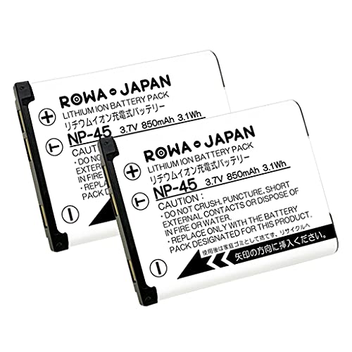 ロワジャパン【PSE基準検品】FUJIFILM対応 NP-45 互換 バッテリー 2個セット【EN-EL10共通タイプ】