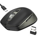 充電式 Bluetooth 無線 マウス- FENIFOX USB マウス 静音 6ボタン 省エネルギー 人間工学 マウス Laptop Computer Mac Android エレコム 用 - ぎんはくしょく