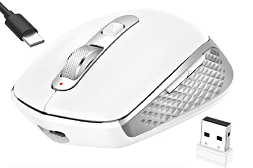 FENIFOX [d  }EX- 2.4G USB & Bluetooth 3.0/5.0 Mouse 6{^ É ȃGlM[ lԍHw }EX ^ѕ֗- Mac/Windows/surface/MicrosoftɑΉ(͂傭)