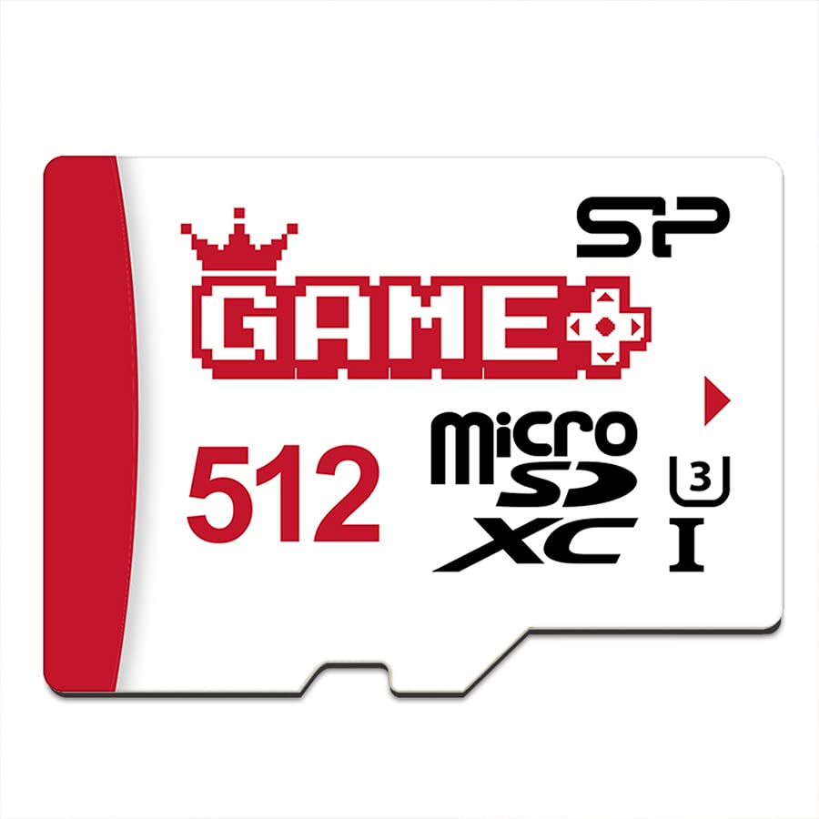 シリコンパワー 512GB SDXC microSDカード ゲーミング向け【Nintendo Switch 動作確認済】UHS-1 U3 V30 アダプター付き SP512GBSTXDV3V1NAC