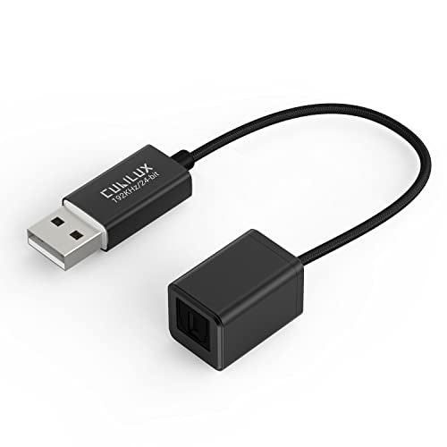 Cubilux USB A － SPDIF(TOSLINK) 光オーディオ変換アダプタ USB - Opticalデジタル変換器 Windows Linux PS4/PS5 Lenovo HP Asus Dell PC ノートパソコン コンピュータ Surface に対応