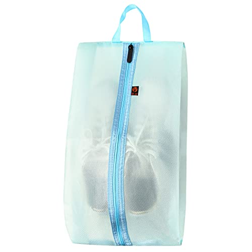 VILAU シューズバッグ シューズケース 半透明 靴入れ 軽量 防水 スポーツ アウトドア シューズバック 収納バッグ ブルー