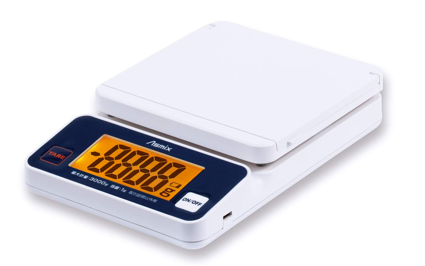 アスカ デジタルスケール DS3300U 最大3kg 郵便料金表 USB給電 スタンド機能
