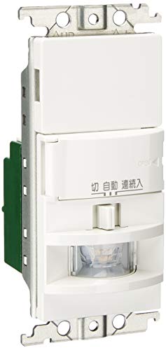 パナソニック(Panasonic) 熱線センサ付自動スイッチ 壁取付 コスモシリーズ ワイド21 2線式・片切 LED専用 (明るさセンサ・手動スイッチ付) ホワイト WTK1511W