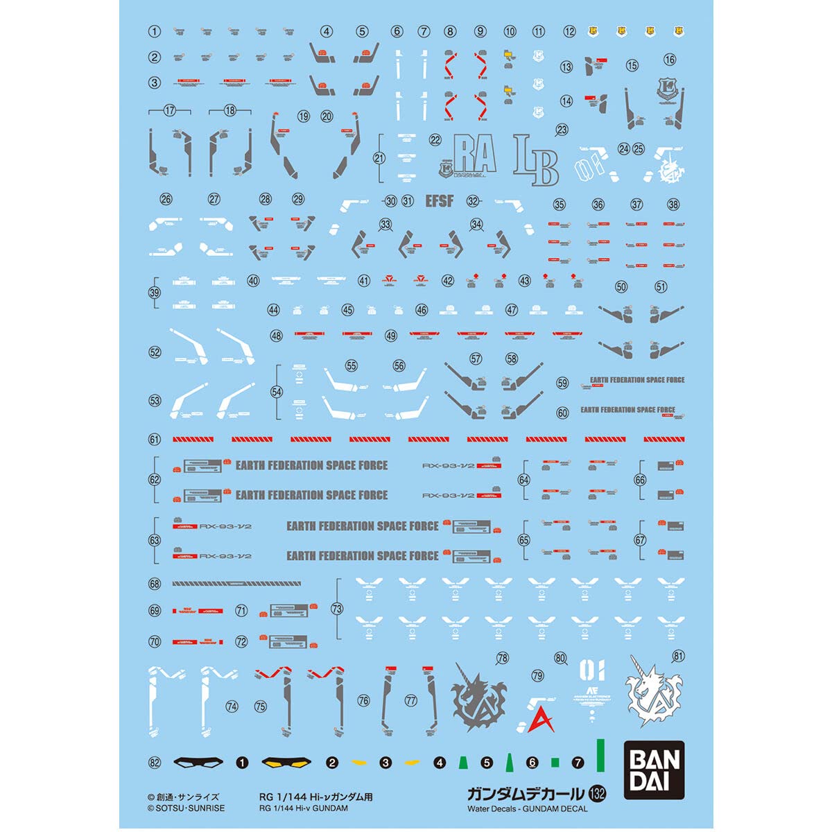 ガンダムデカールNo.132 RG 1/144スケール 機動戦士ガンダム 逆襲のシャア Hi-νガンダム用