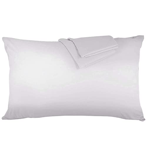 AYO 枕カバー 高級棉100％ 全サイズピローケース ホテル品質 サテン織 300本高密度（シルバーグレー, 43*63cm)