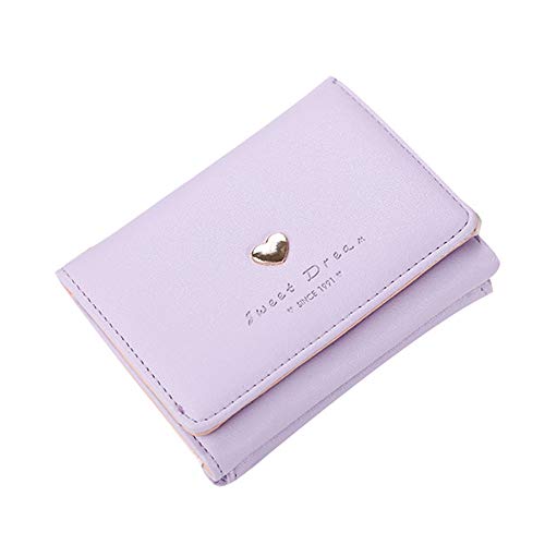 [Kingsie] レディースミニ財布 がま口 三つ折り短財布 ウォレット コンパクト 可愛い ハート カードい..