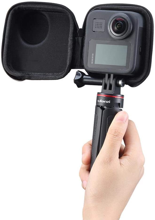 Kiowon GoPro Max 対応 本体 保護ケース ミニ収納バッグ 自撮り棒取り外し不要 （9x8.5x5cm） (収納ケース)