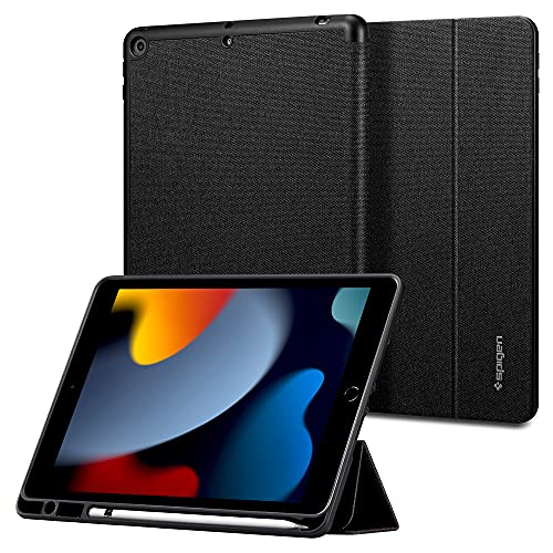 Spigen iPad 9 P[X 10.2 C` 8 7 Ή O܂ X^h y[ I[gX[v t@ubN Jo[ S ی y ϏՌ 菝 h~ A[otBbg ACS01060iubNj