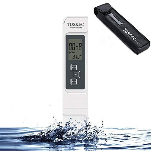 ECメーター 水質測定器 TDS計 水分計 EC測定器 TDS測定器 測定範囲 0-9990μS/cm 0-9990ppm 水温 TEMP P..