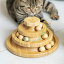 Aritan 猫のおもちゃ ペット用品 遊ぶ盤 ペット 回転ボール 猫おもちゃ 運動不足 ストレス解消 知育玩具 安全素材 くるくる タワー コロコロボール 竹製