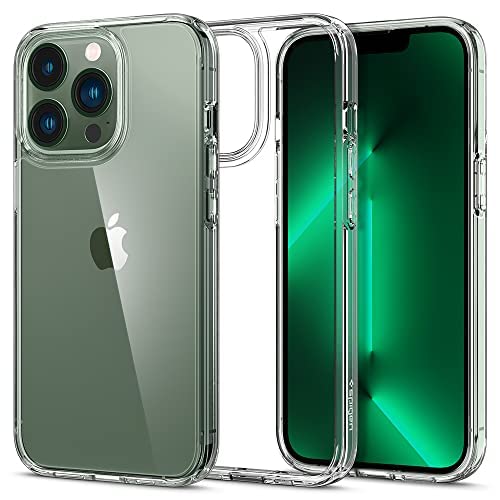 Spigen iPhone13Proケース クリア 衝撃吸収 米軍MIL規格取得 透明 バンパーケース 耐衝撃 すり傷防止 黄変抑制 ワイヤレス充電対応 ウルトラ・ハイブリッド ACS03266 (クリスタル・クリア)