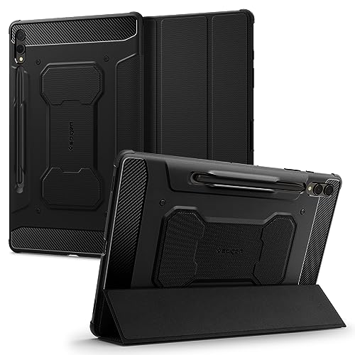 Spigen Galaxy Tab S9 Plus P[X Jo[ Ռz ϏՌ X^h  Ռ z MbhEA[}[v ACS06539 (ubN)