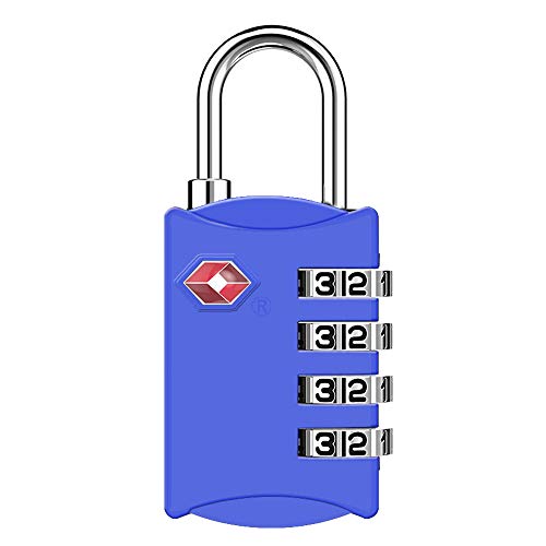 ZHEGE TSAロック 南京錠 ダイヤル 4桁 暗証番号 海外旅行用鍵 ジムロッカー荷物バッグ用ロック