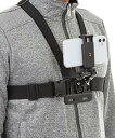 【ActyGo】 チェストハーネス GoProに適合する アクセサリー スマホ その他アクションカメラ対応