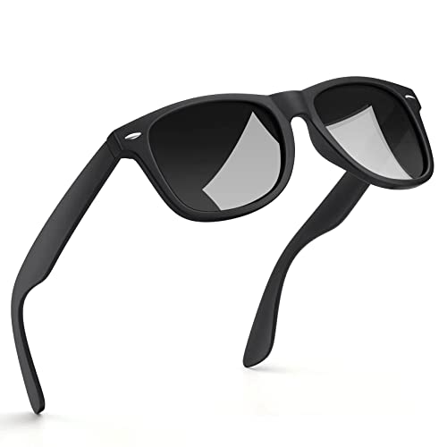 MAIVARDAY サングラス メンズ スポーツ レディース 偏光 運転用 ウェリントン型 タイプ 超弾性 TR90素材 超軽量 UV400 カット おしゃれ ファッション sunglasses for men 黒
