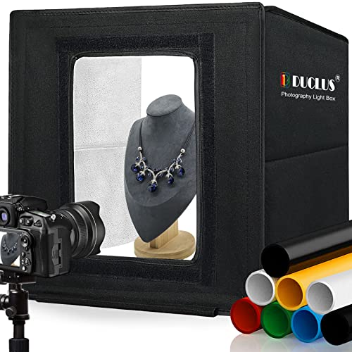 ƥܥå 40cm ޤꤿ DUCLUS Light Box ѥ֡ ʰ ̿ 뤵Ĵǽ 160LED 饤...