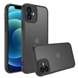 iphone12 ケース iphone12ケース iphone 12ケース スマホカバー 耐衝撃 指紋防止 滑り止め マット半透明 黄ばみなし レンズ保護 米軍MIL規格アイフォン 12 用カバー 6.1インチ PinLiSheng (iphone 12