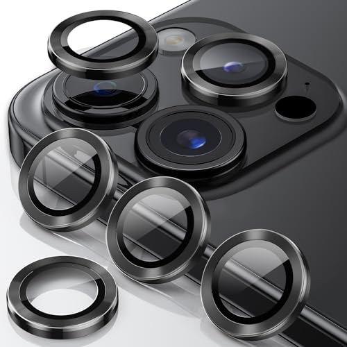 カメラレンズカバー iPhone15 Pro/iPhone15 Pro Maxに適用 カメラ保護 アルミ合金製+強化ガラス アイフォン15Pro/15ProMaxカメラフィルム キズ防止 耐衝撃 露出オーバー防止 超高透過率 あいふぉん15プロ/あいふぉん15プロマックス カメラカバー プラスチッ