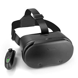VRゴーグル スマホ用 Ninonly VRヘッドセット 瞳孔/焦点調節可 VRメガネ ブルーライトカットレンズ 約120°超視野角 800度近視適用 iPhone用、Android 5-7インチ適用 Bluetoothリモコン付 3D動画 VR動画 通気性