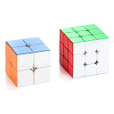 マジックキューブ Magic Cube 魔方 (日本語6面完成攻略書) 競技専用キューブ 回転スムーズ 立体パズル 世界基準配色 ストレス解消 脳トレ ポップ防止 対象年齢6歳以上 (競技版2+3)