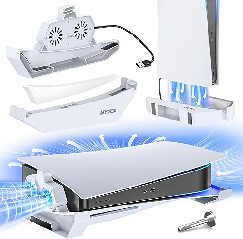 PS5縦横兼用スタンド PS5冷却 PS5本体収納 Kytok 放熱改善 2020 PS5ディスク-デジタル対応 PS5縦置き PS5横置き 固定ネジ付