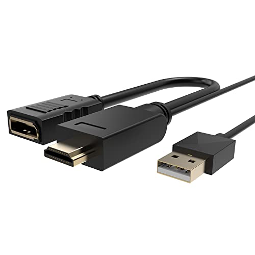 VCOM HDMI to DisplayPortアダプタ コンバーターHDMI to DP USB変換ケーブル 充電ポート搭載 単方向 4K@60Hz HDMI オス to DP メス DisplayPort 1.2 HDMI 2.0 Xbox One、PS4、Laptop、モニター適用