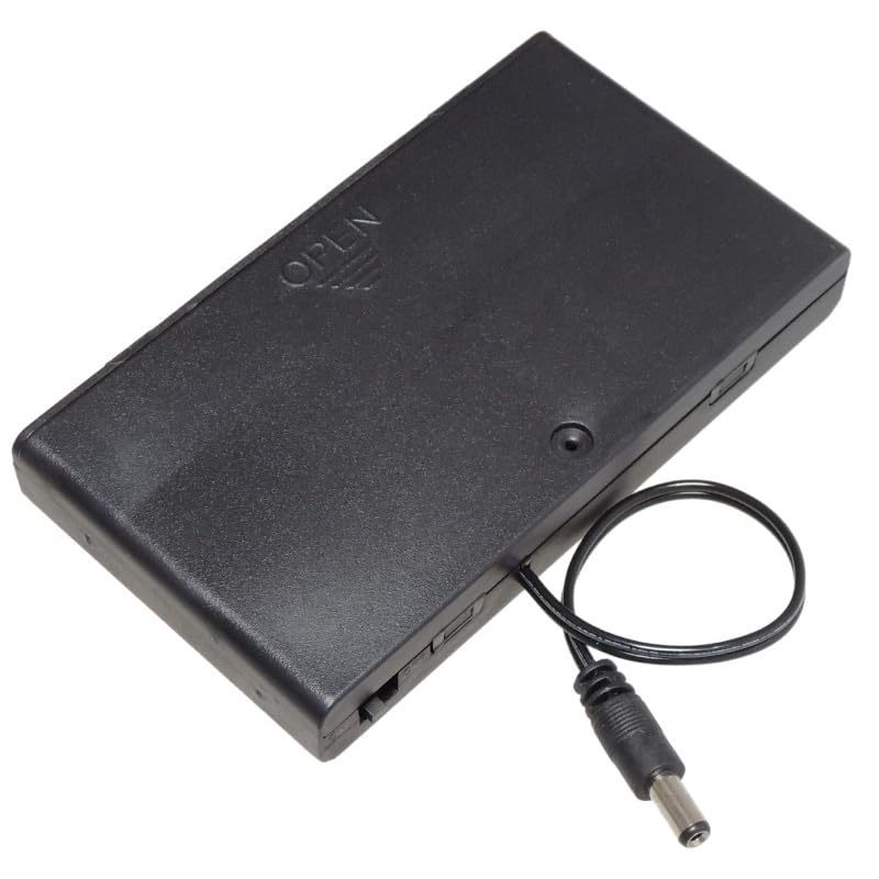 KAUMO 電池ケース 単3電池×8本 直列 12V電池ボックス ON/OFFスイッチ付き DCプラグφ5.5/2.1mm 電池ホルダー