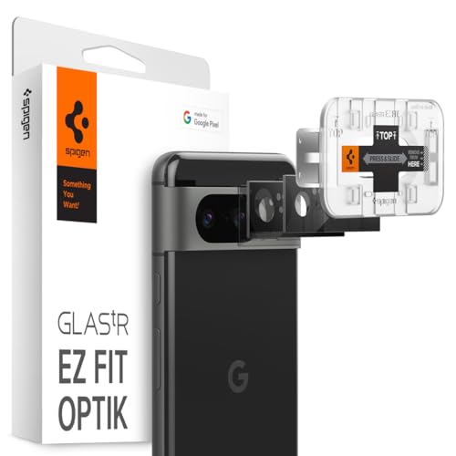 Spigen Glas.tR EZ Fit Optik Google Pixel 8 用 カメラフィルム 保護 Pixel8 対応 カメラ レンズ 2枚入