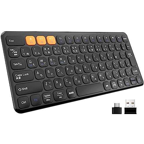 Ewin CXL[{[h 2.4G+bluetoothڑ bluetooth L[{[h  L[{[h É TYPE-C[d ^L[{[h 300g ^ Windows Mac iOS Android Chrome Ή JIS{z