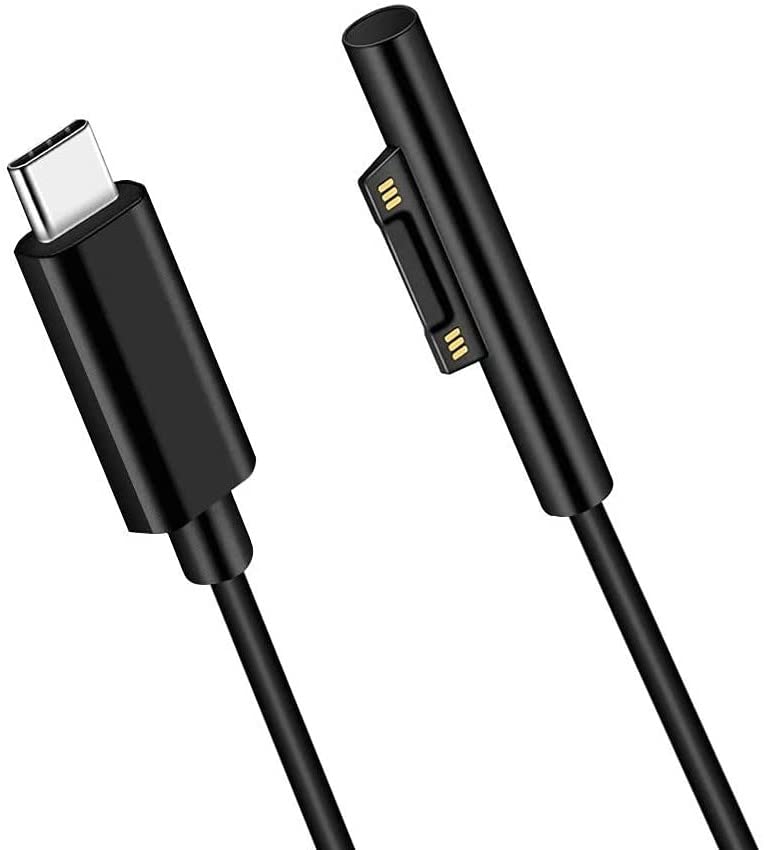 Sisyphy USB-C to Surface 充電ケーブル PD対応 【1m,TVP】【要15V/3A 45W USB-C充電器必要】、マイク..