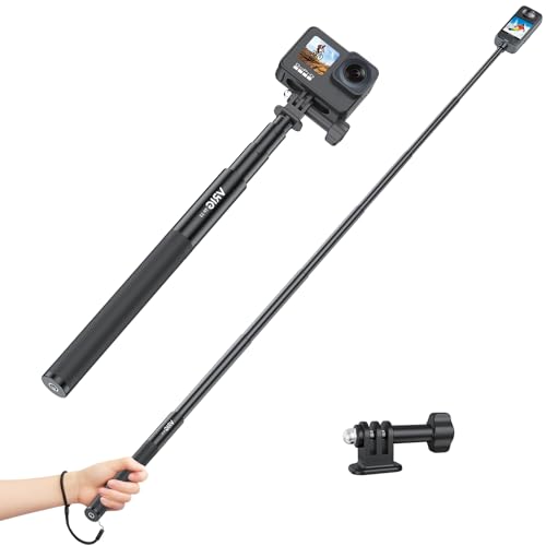 VRIG Insta360用 自撮り棒 131cm見えない自撮り棒 長さ25cm から131cmまで調節可能 軽量 持ち運び便利 スキー/サイクリング/スケートボード/パルクール/スカイダイビングなどの録画ビデオ Insta360 ONE X3/X2 /DJI Osmo Action 2、Osmo Pocket/GoPro Hero11/10/9/8/に対