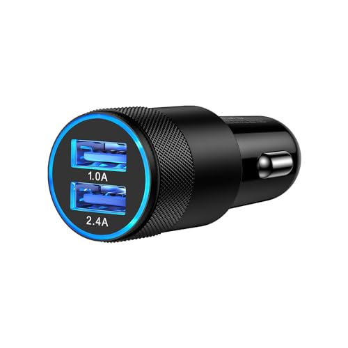 シガーソケット 17W/3.4A 急速充電 カーチャージャー 2ポート 超小型 USB-A車載充電器 12V/24V車対応 車 充電器 しがーソケット カー用品 12V/24V車対応 iPhone 15 14 13 12 Pro Max XS iPad Samsung Sony Pixel Switchなど各種対応