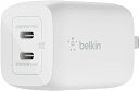 Belkin 65W PD [d USB-C 2|[g PPSKiΉ GaN̗p ^ ACA_v^[ ^CvC }[d yʁyPD3.0Ή / PSEZpK/܂肽ݎvOz65W(45W+20W) MacBook Windows PC Surface Pro iPad iPhone Galaxy Android X}[gtH em[gPCΉ WCH