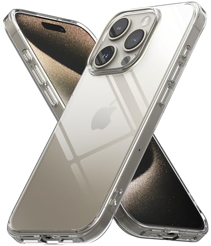 【Ringke】iPhone15 Pro Max ケース FUSION TPU+PC 黄ばみなし 耐黄変 落下防止 耐衝撃 米軍MIL規格取得 スマホケース スマホカバー アイフォン15 プロマックス (ストラップホール付き) - Clear