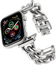 Apple Watch バンド ステンレス チェーン ベルト シルバー Apple watch ul ...