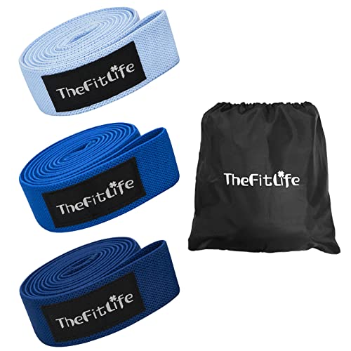 TheFitLife トレーニングチューブ 筋トレチューブ ゴムチューブ レジスタンスバンド ストレッチバンド フィットネスバンド (ブルーセット)